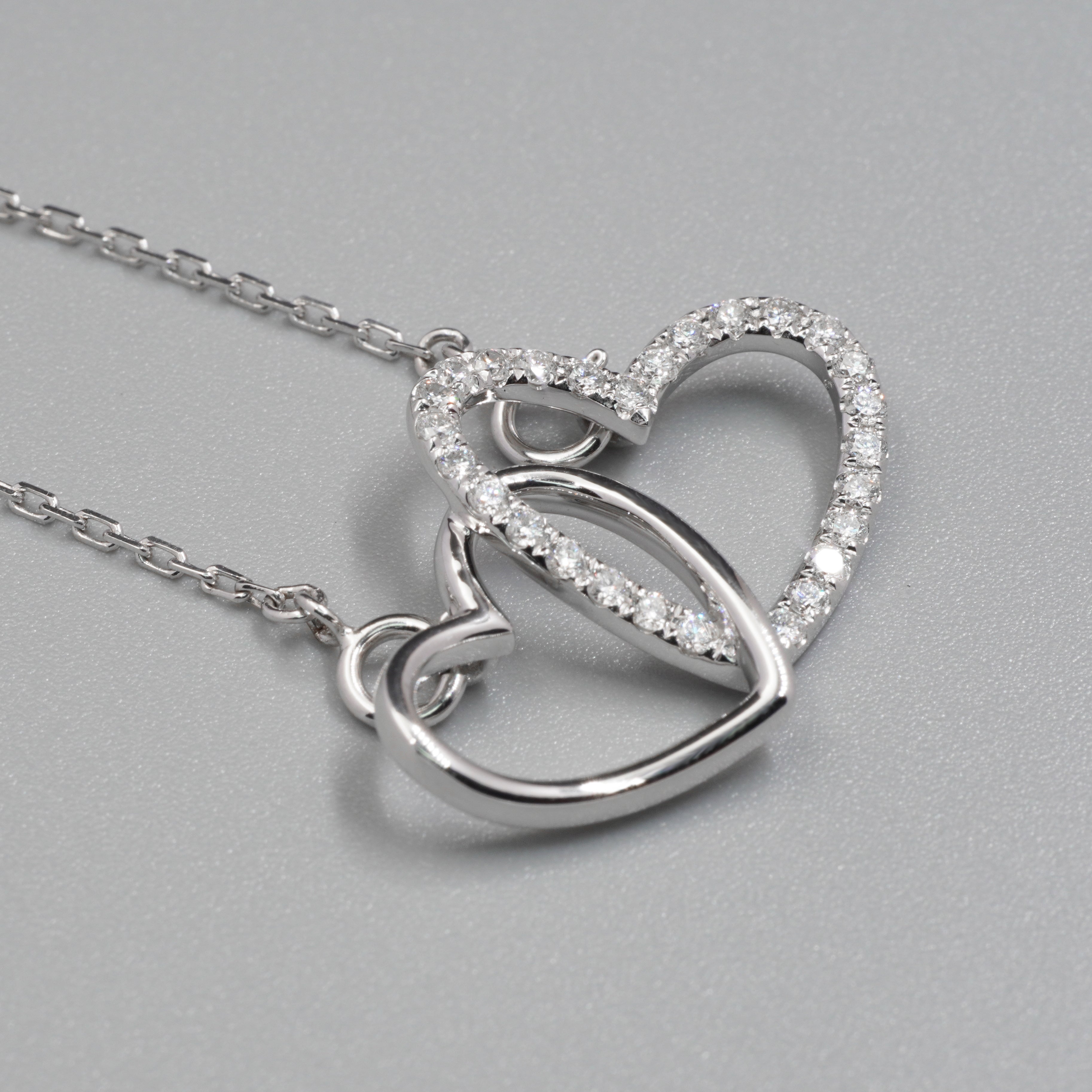 Double Heart Diamond Necklace