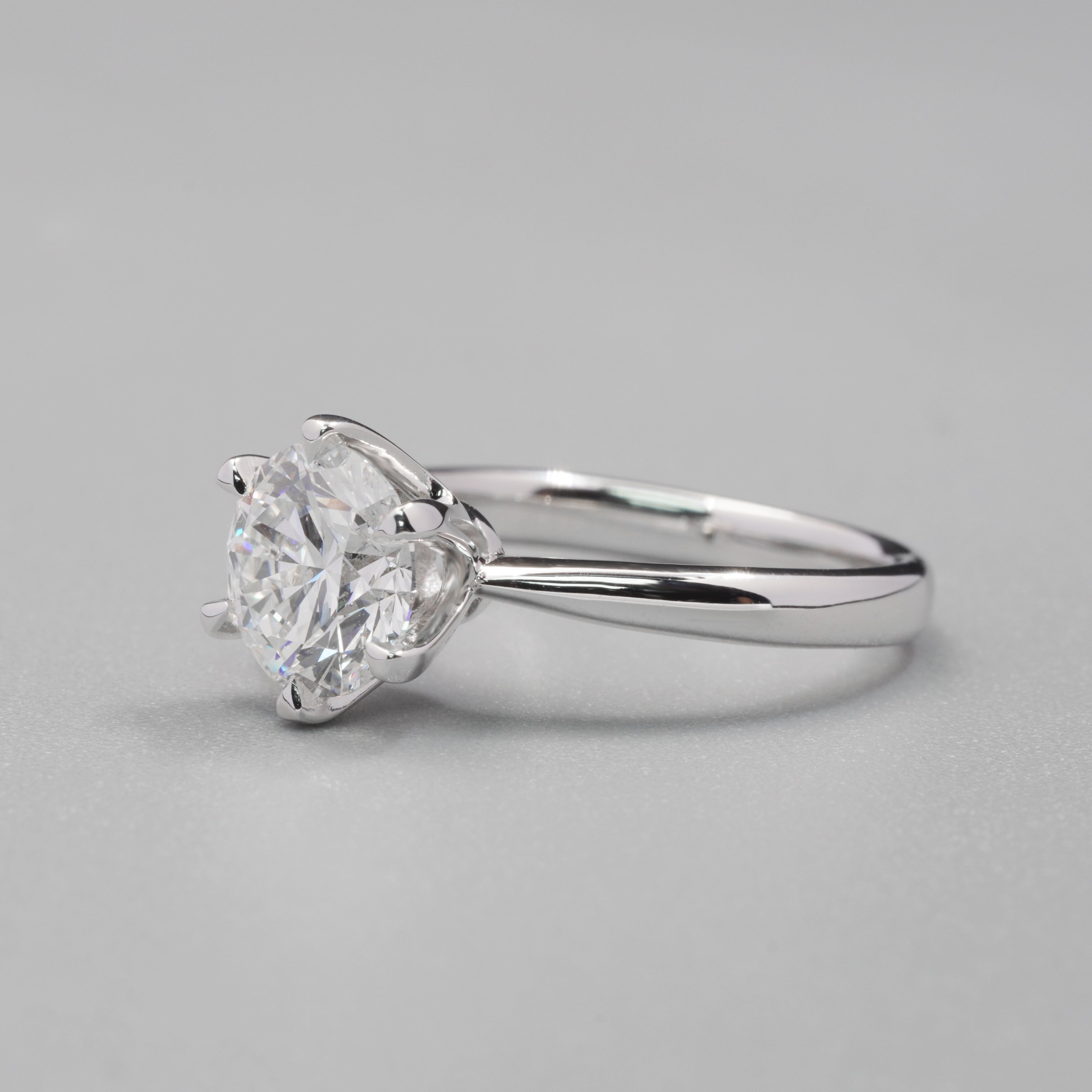 Six Prongs Solitaire Ring Setting