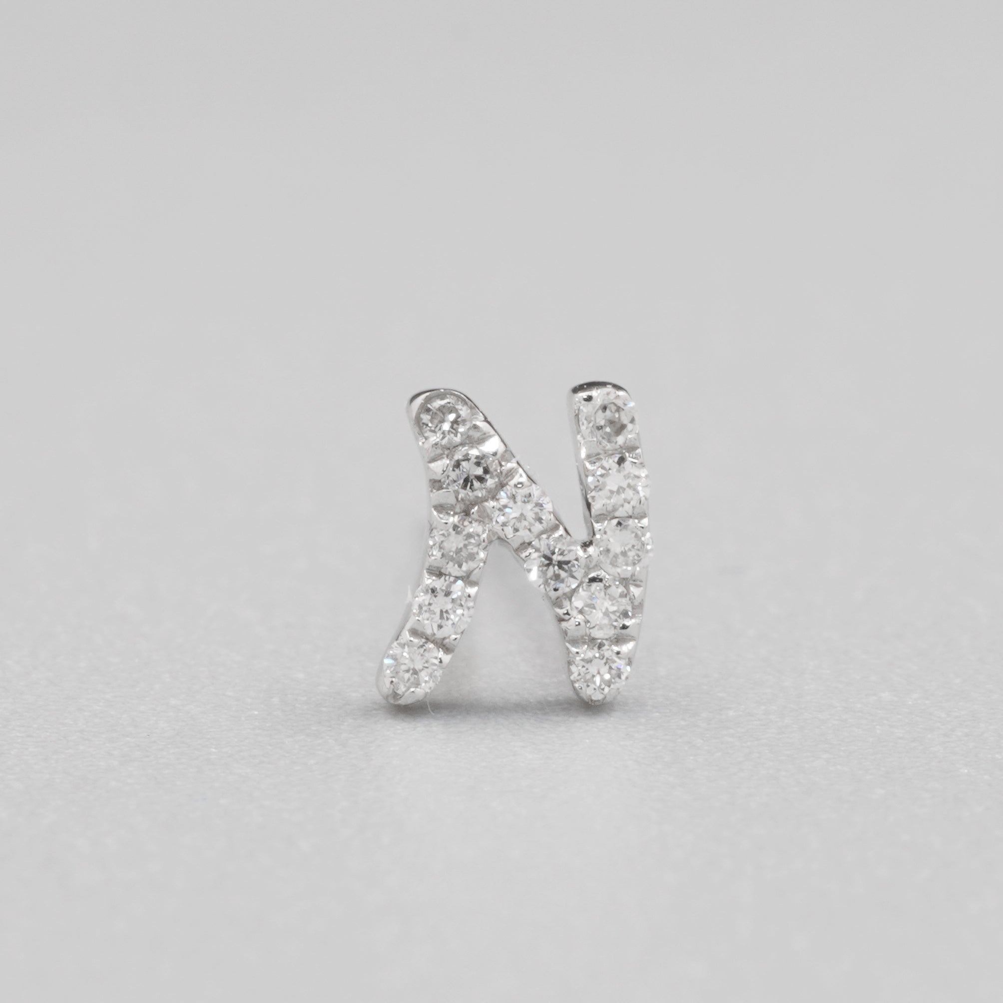 Alphabet Diamond Earring Single Stud