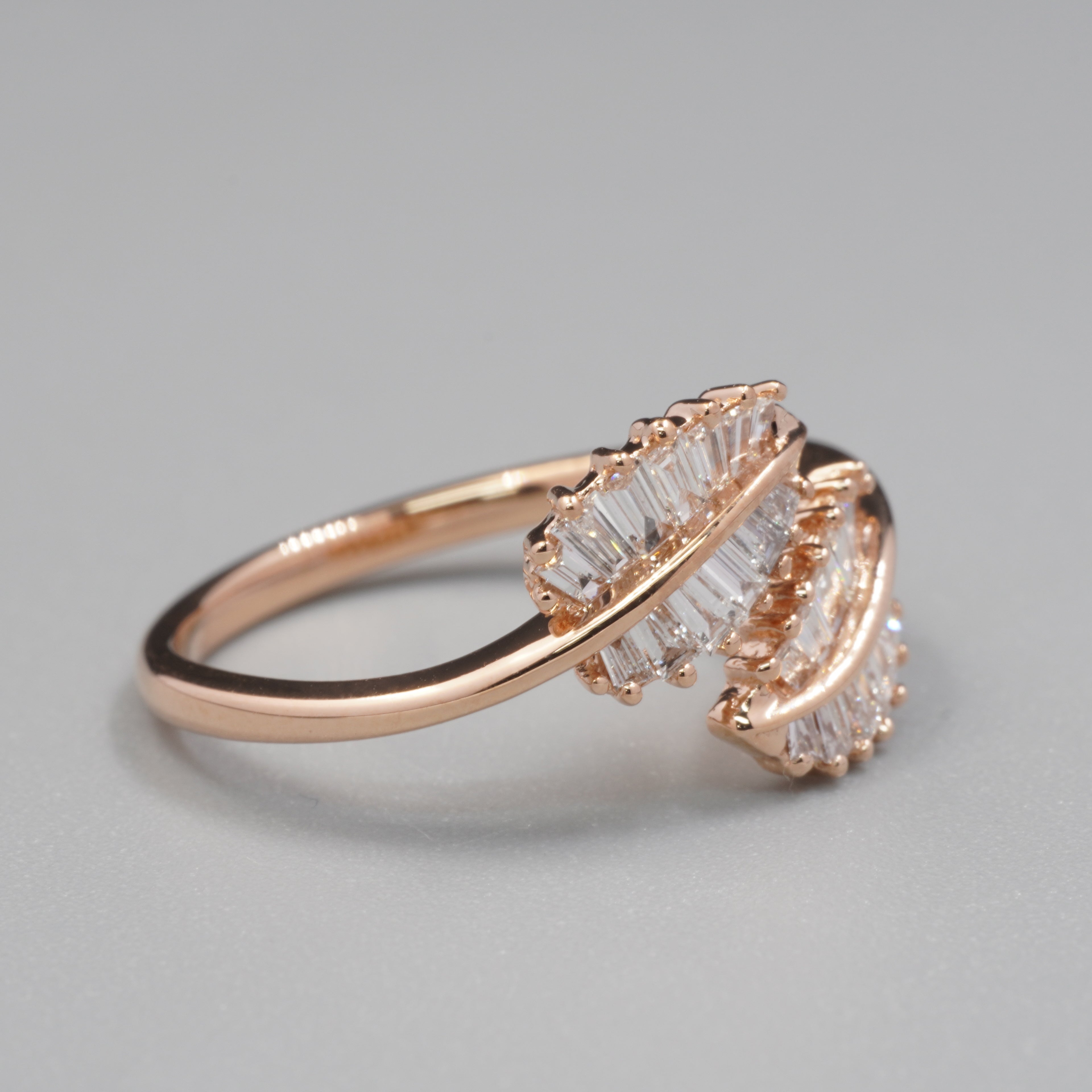 Palm Leaf Diamond Ring