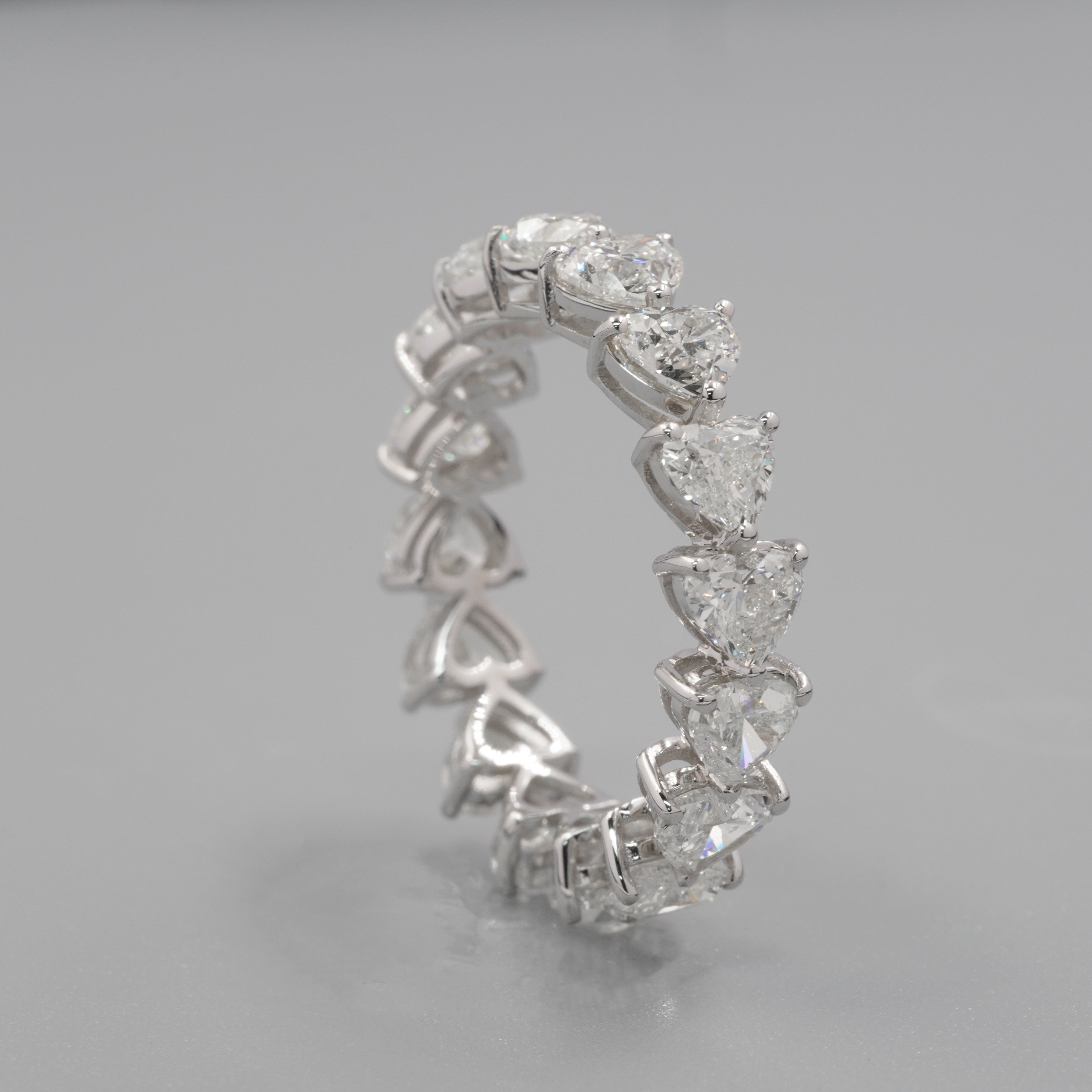 4CT Heart Shape Full Eternity Ring