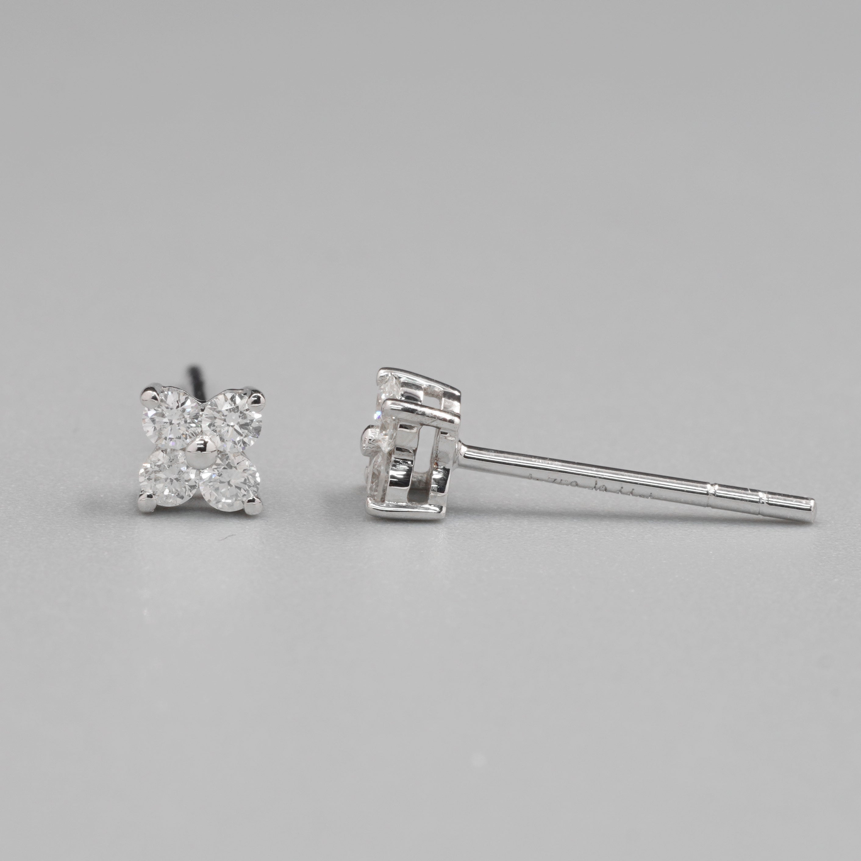 Clover Diamond Earrings Stud