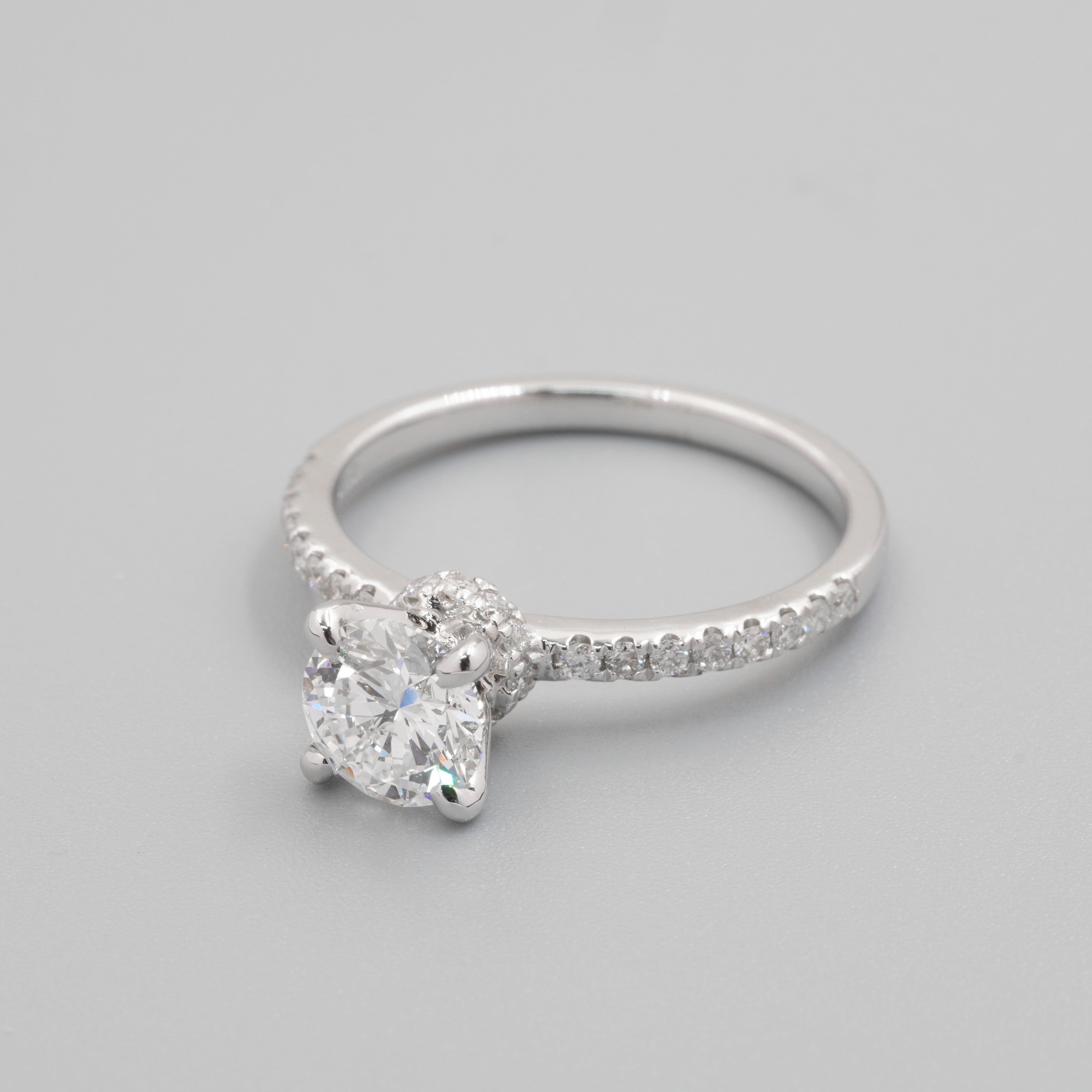 Hidden Halo Pave Diamond Ring Setting