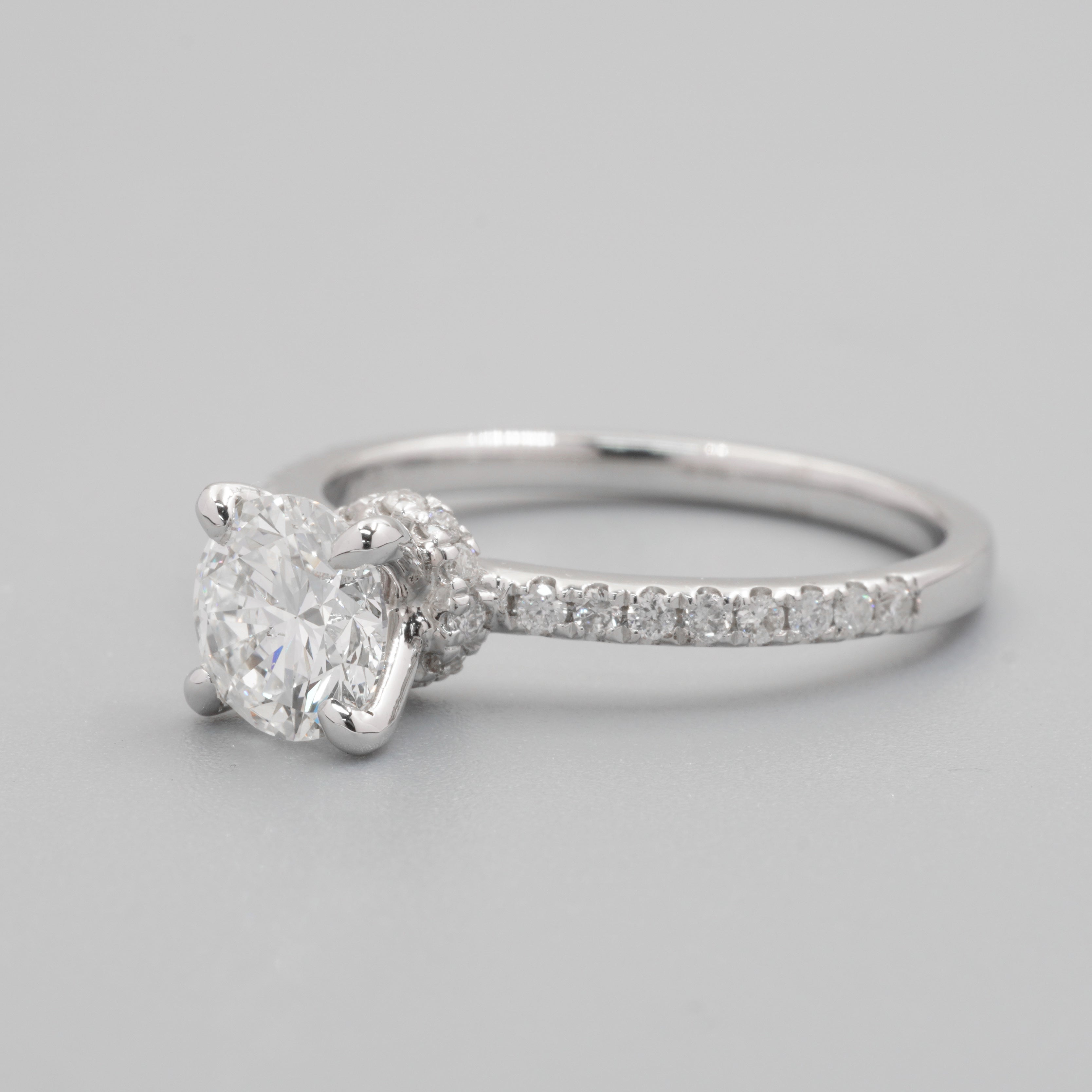 Hidden Halo Pave Diamond Ring Setting