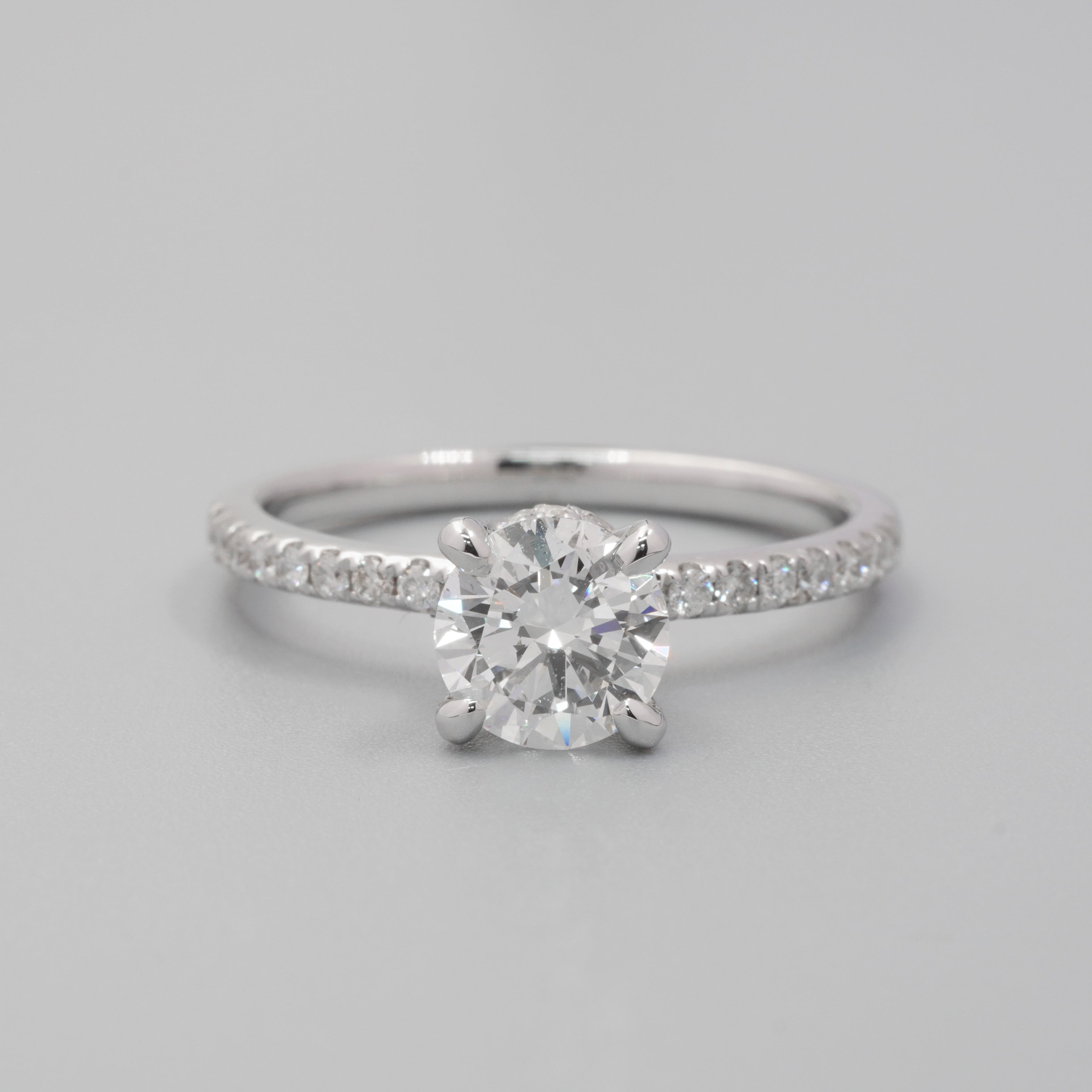 Hidden Halo Pave Diamond Ring Setting