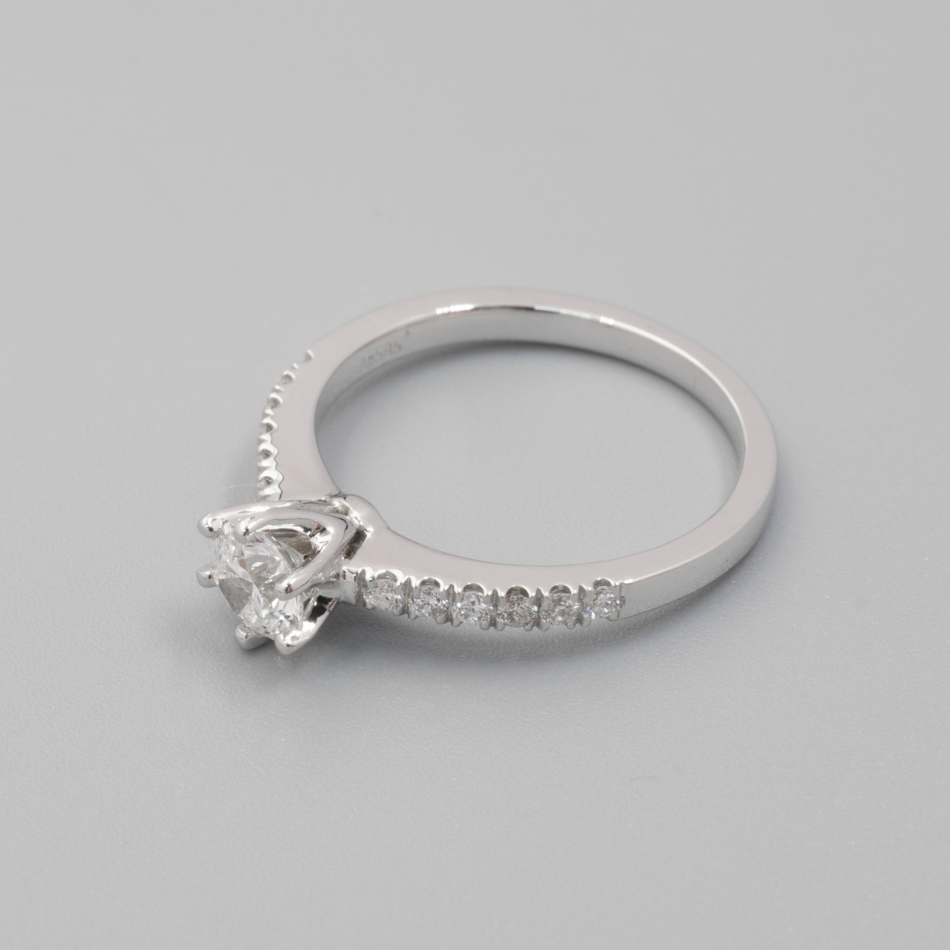 Six Prongs Pave Diamond Ring Setting