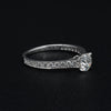 0.5CT Round Pave Diamond Engagement Ring