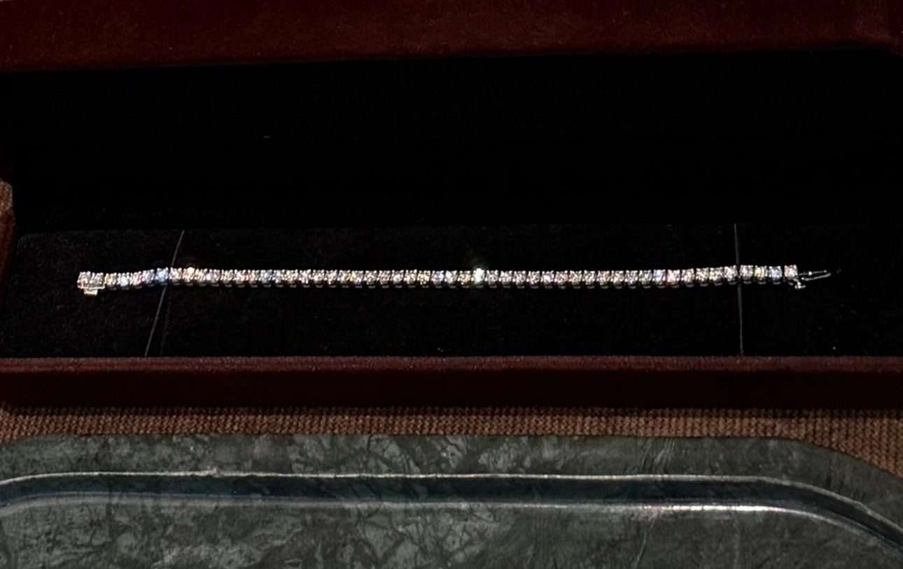 14K 4.2ct Total Tennis Bracelet