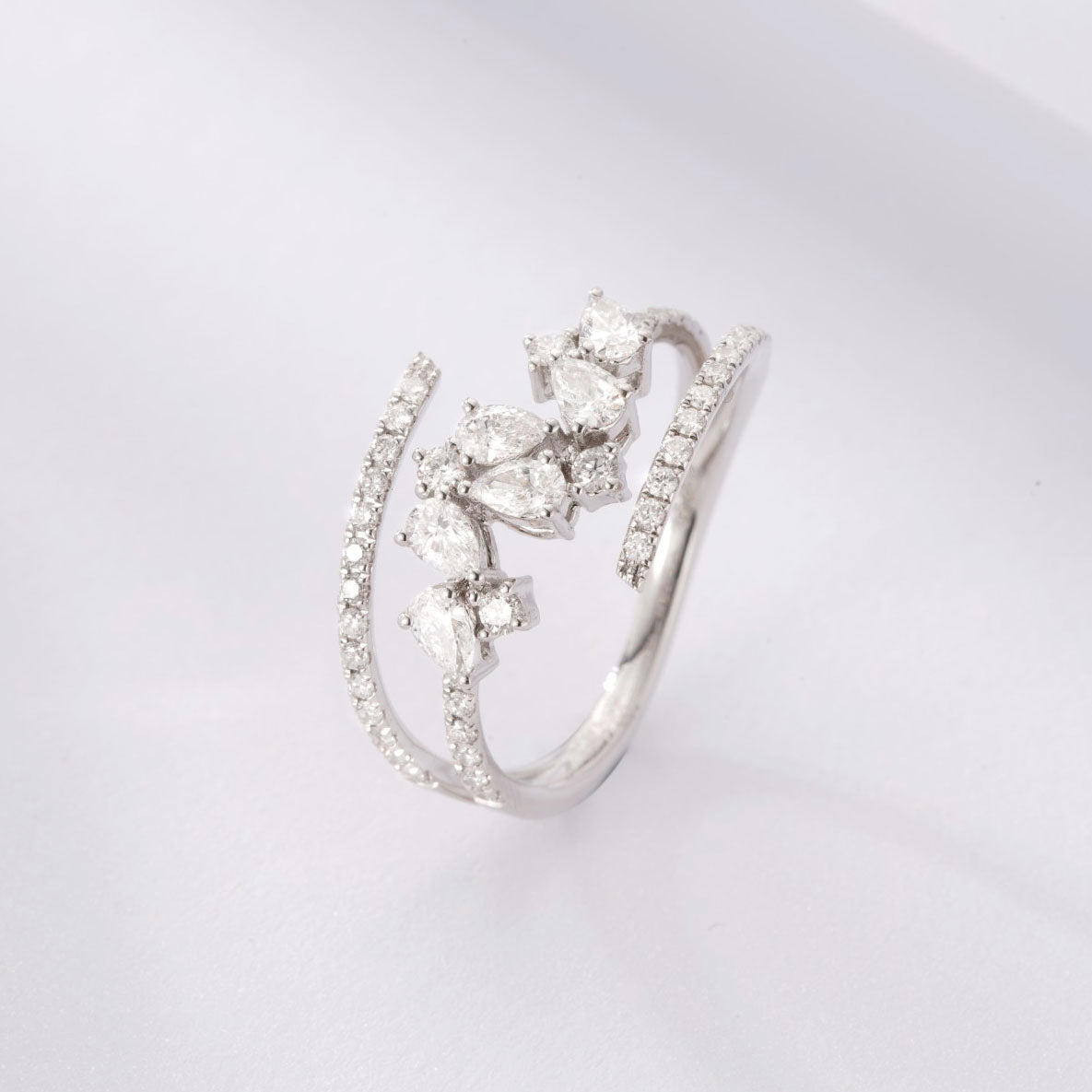 Spiral Diamond Ring