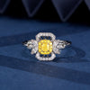 Cushion Shaped Yellow Diamond Ring