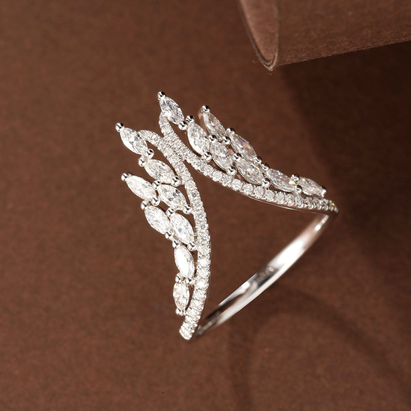 Marquise Flame Diamond Ring