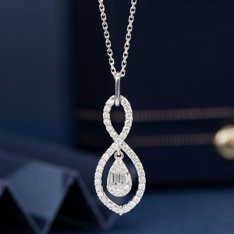 Baguette Infinity Diamond Pendant