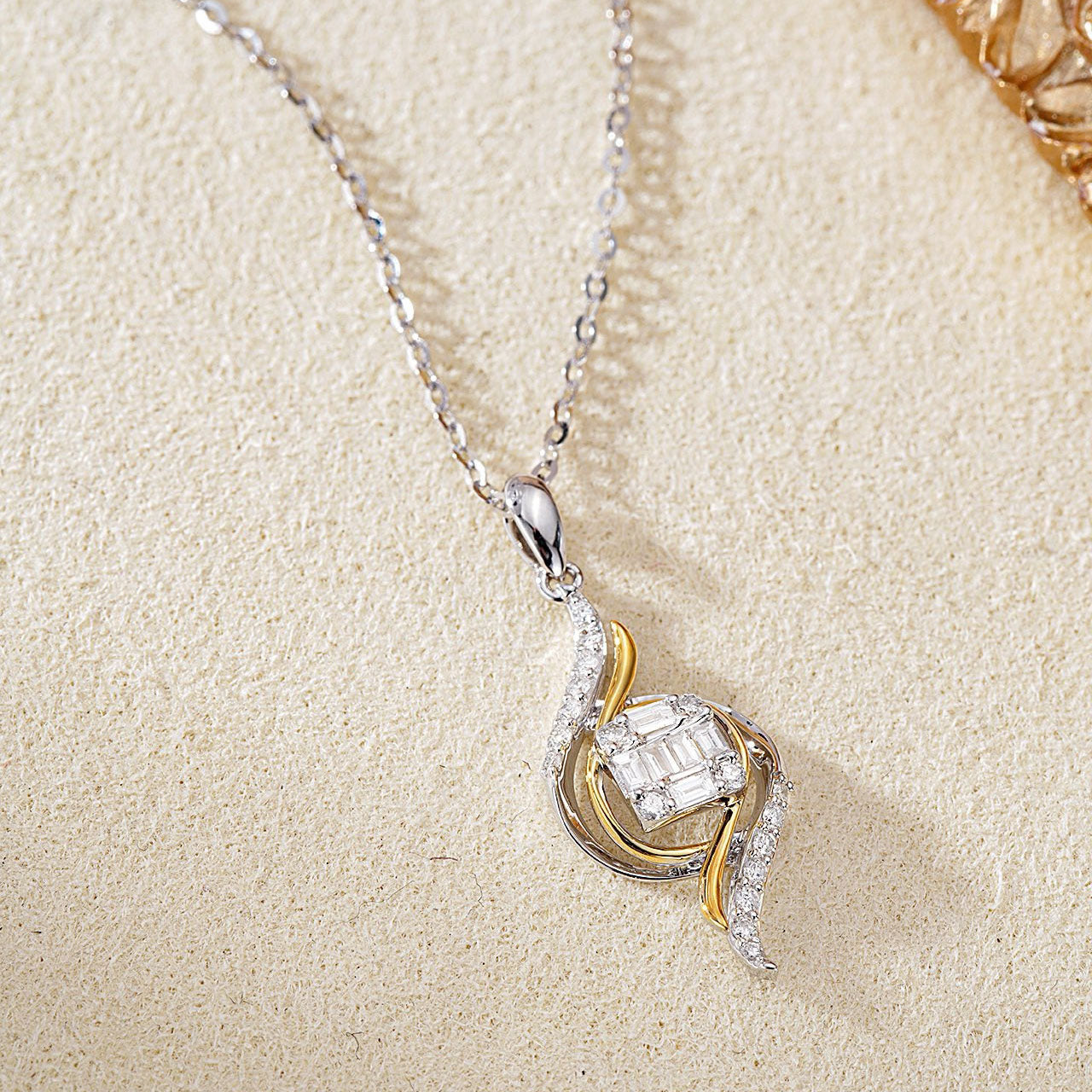 Cupid Sugar Cube Diamond Pendant