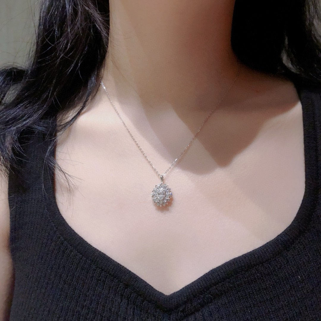 Sun Baguette Diamond Pendant