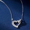 Heart shaped Baguette Diamond Necklace