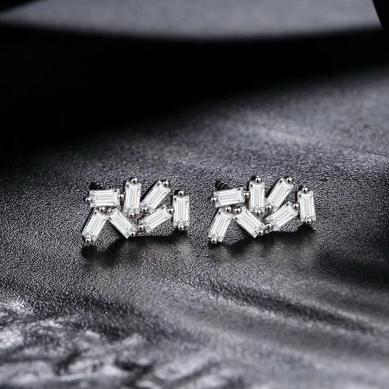 Random Baguette Diamond Earrings