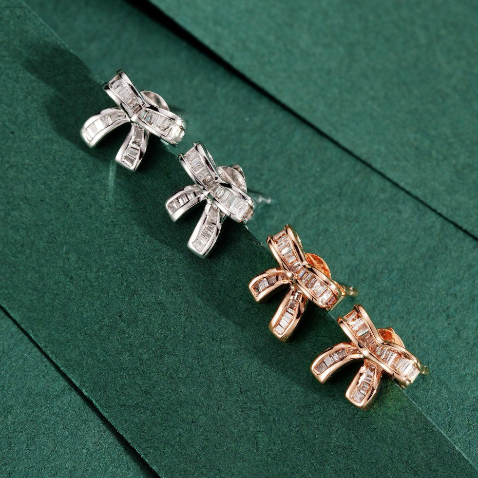 Bow Tie Diamond Earrings