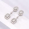 Oval Baguette Diamond Earrings