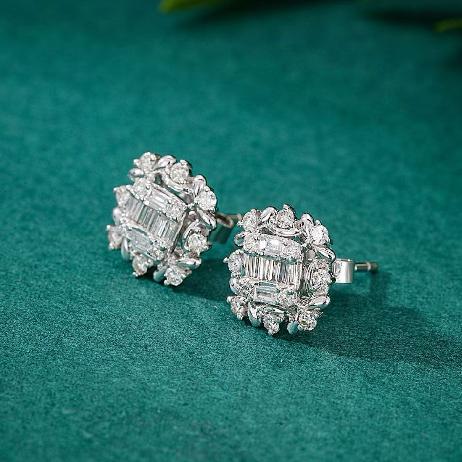 Halo Diamond Earrings