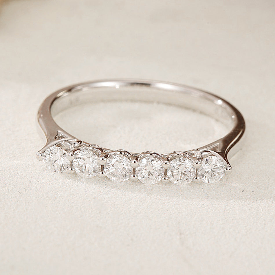 U Shaped Eternity Diamond Ring