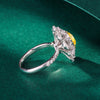 Horse Eyes Yellow Diamond Ring