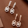 Square Card Diamond Earrings