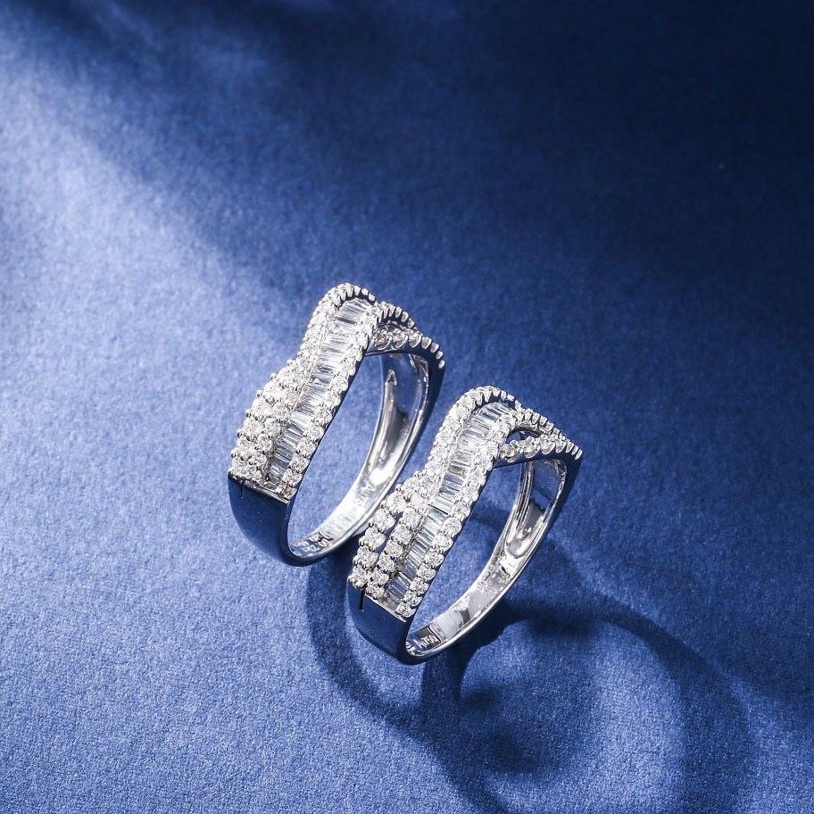 S Shaped Baguette Diamond Ring